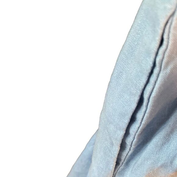 Malvin Sz M* Light Blue Linen Casual Summer Button Front Shirt Dress - Picture 4 of 6
